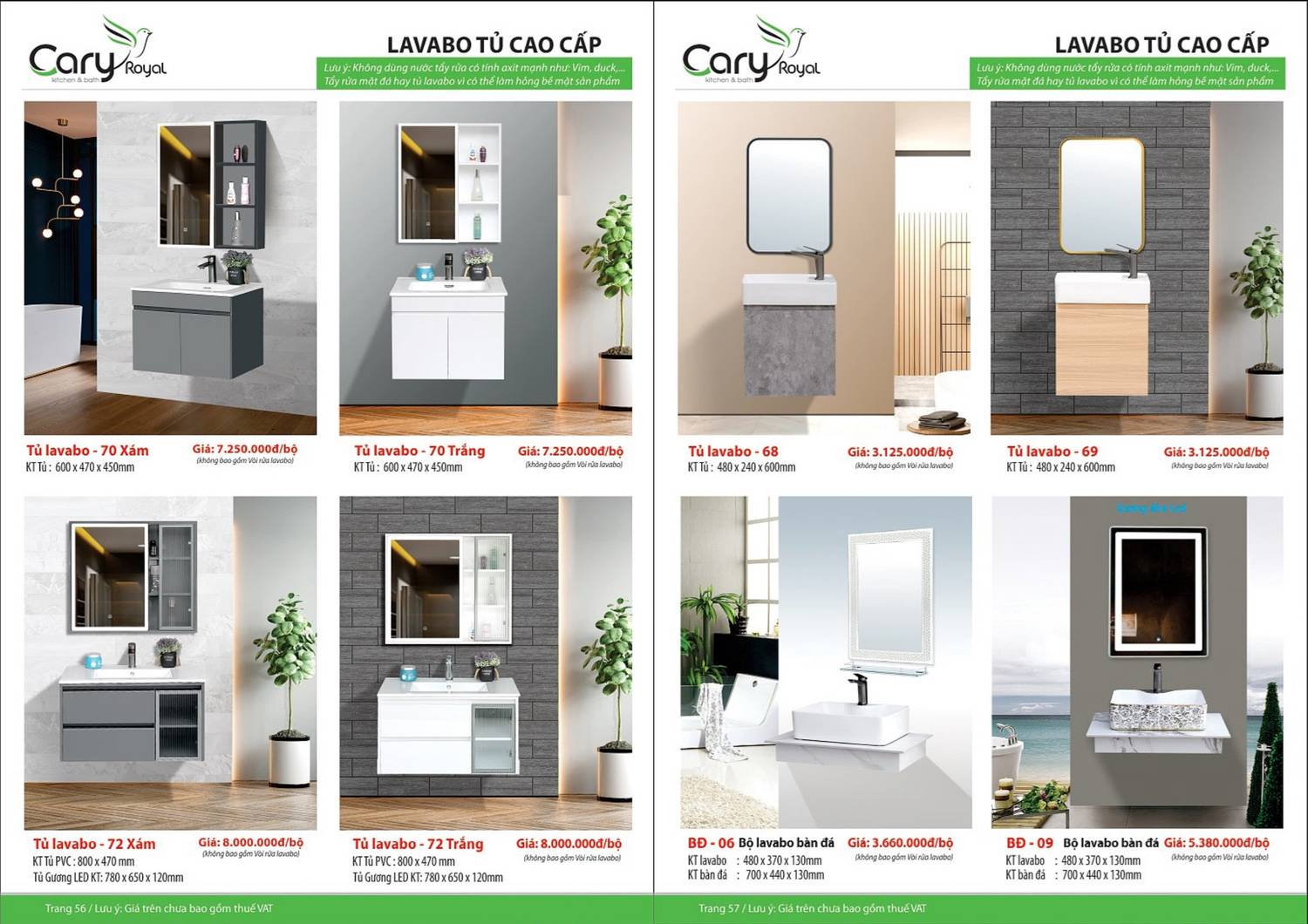 Thiết bị vệ sinh CARY ROYAL Catalogue và Bảng giá mới nhất 2024 - 2025 /Page 29